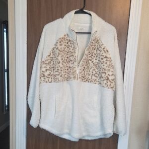 Maurices Cream and Tan Teddy Jacket